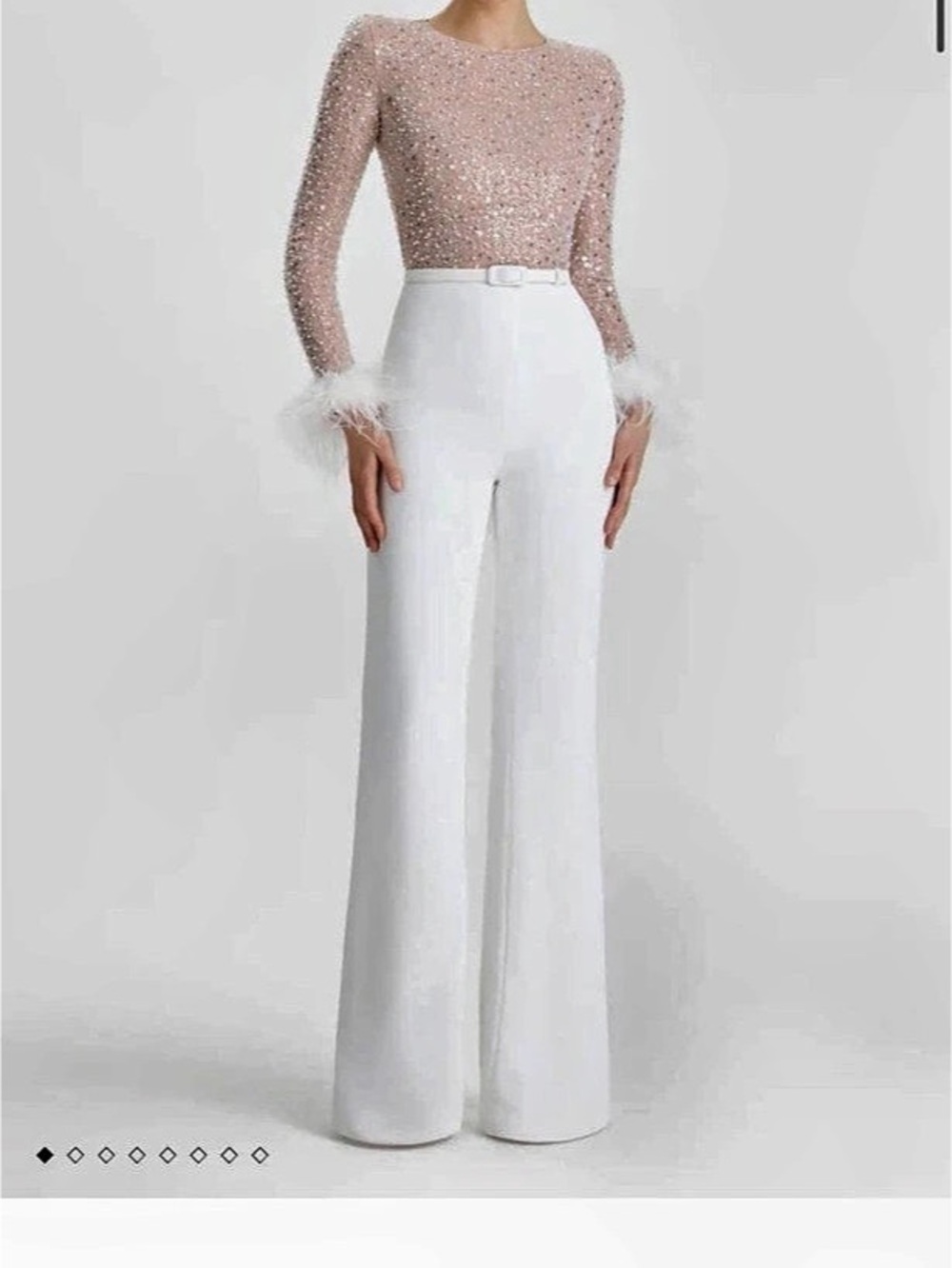 Nadine Merabi Amelia White Jumpsuit